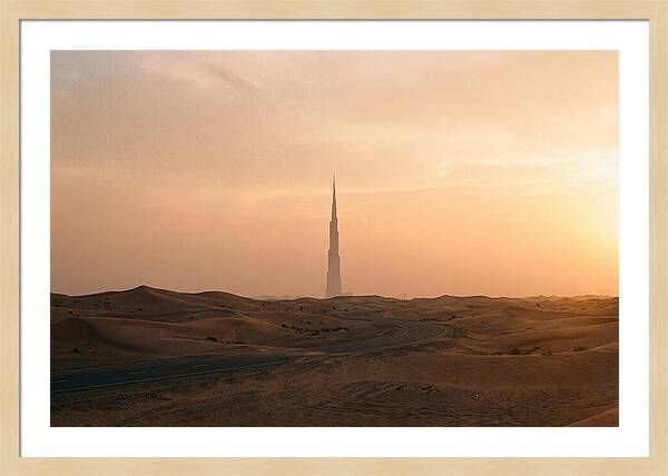 Burj Khalifa Desert Sunset