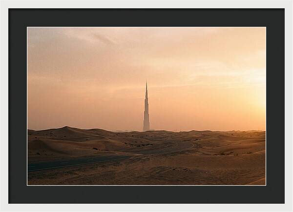 Burj Khalifa Desert Sunset