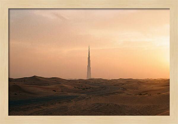 Burj Khalifa Desert Sunset
