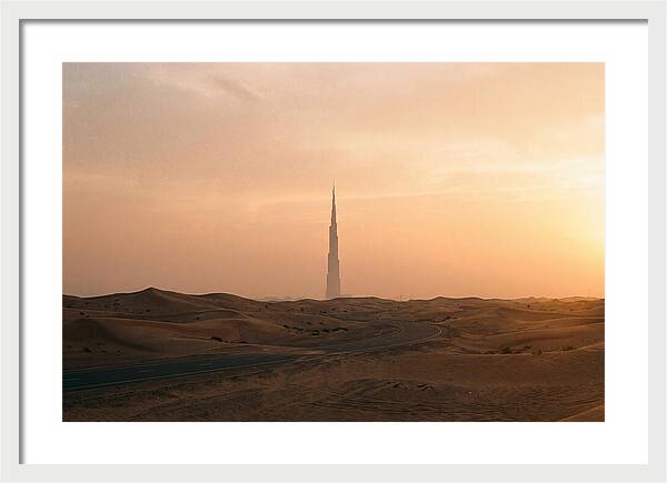 Burj Khalifa Desert Sunset