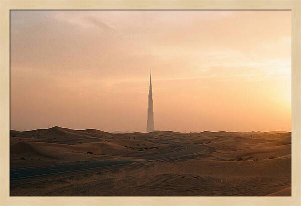 Burj Khalifa Desert Sunset