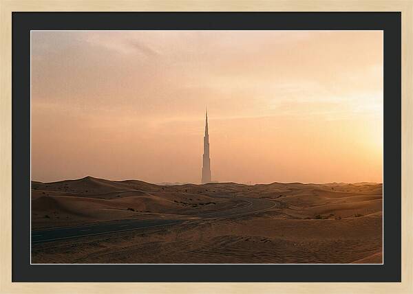 Burj Khalifa Desert Sunset