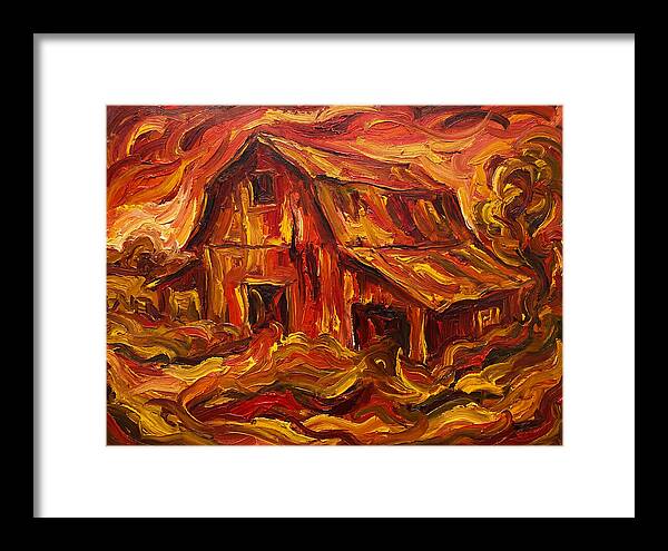 Burning Barn In Expressionism