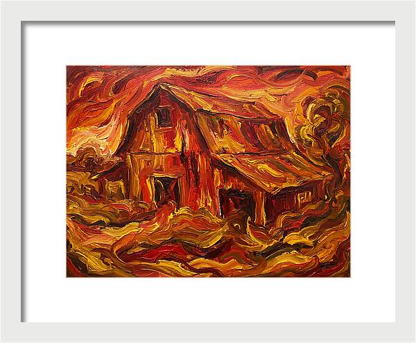 Burning Barn In Expressionism