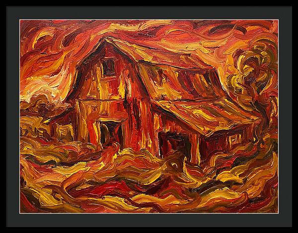 Burning Barn In Expressionism
