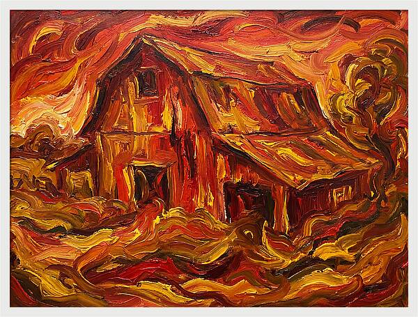 Burning Barn In Expressionism
