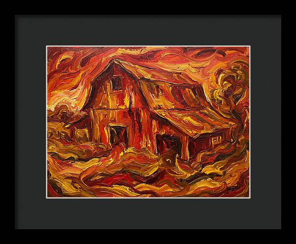 Burning Barn In Expressionism