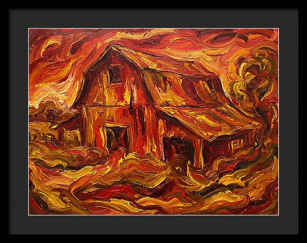 Burning Barn In Expressionism