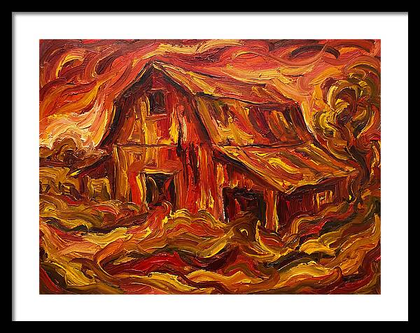 Burning Barn In Expressionism