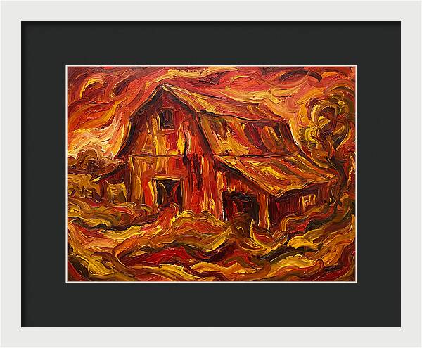 Burning Barn In Expressionism