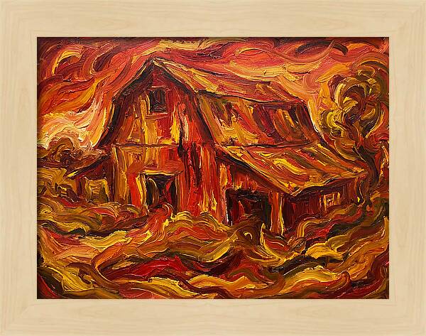 Burning Barn In Expressionism