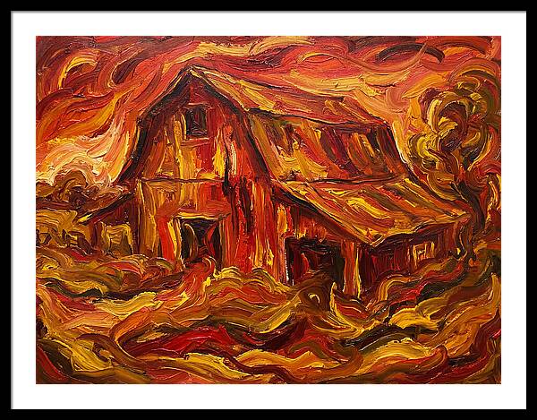 Burning Barn In Expressionism