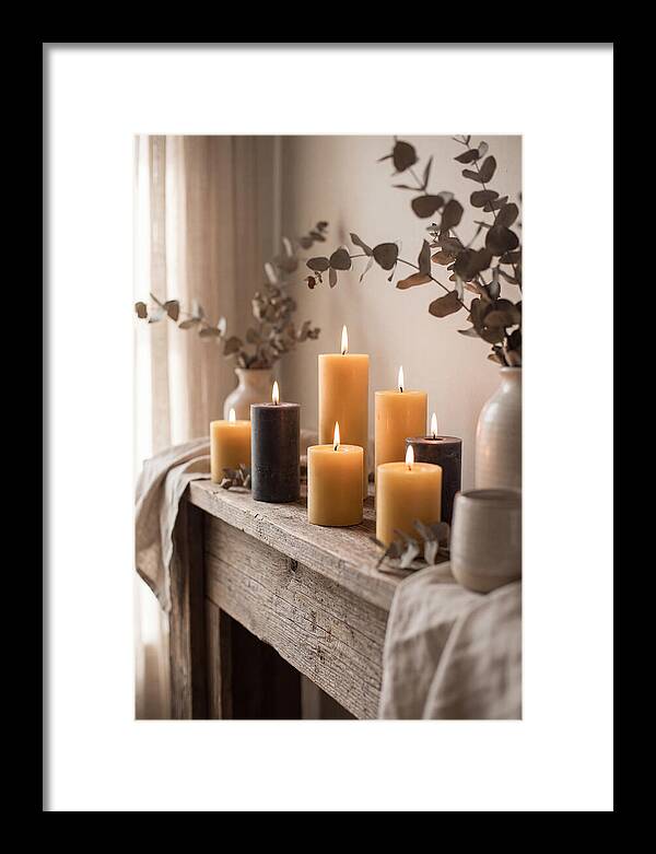Burning Beeswax Candles