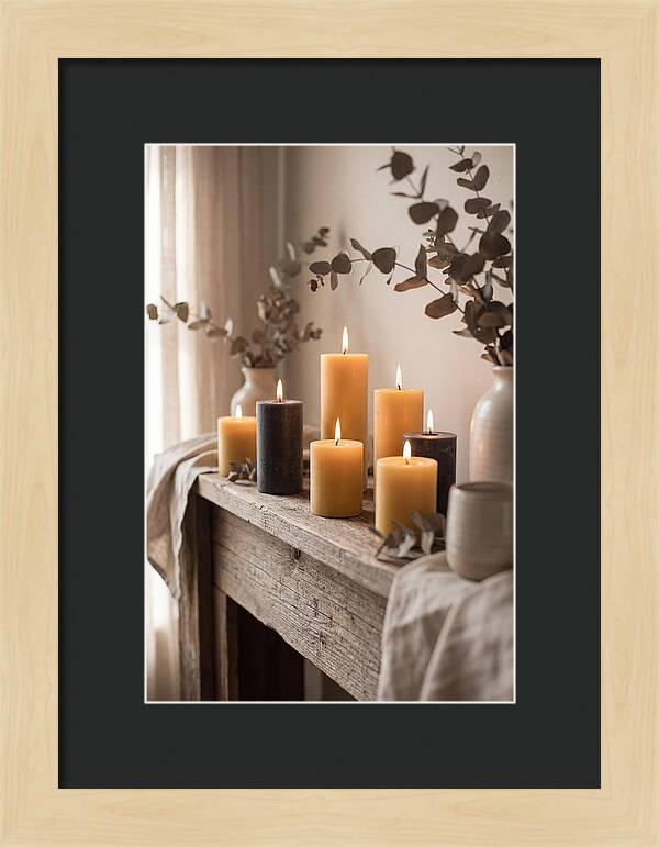 Burning Beeswax Candles