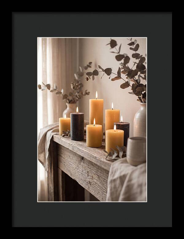 Burning Beeswax Candles