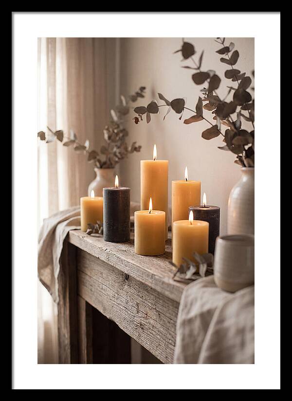 Burning Beeswax Candles