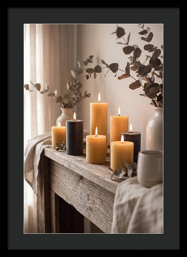 Burning Beeswax Candles
