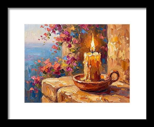 Burning Candle By The Sea