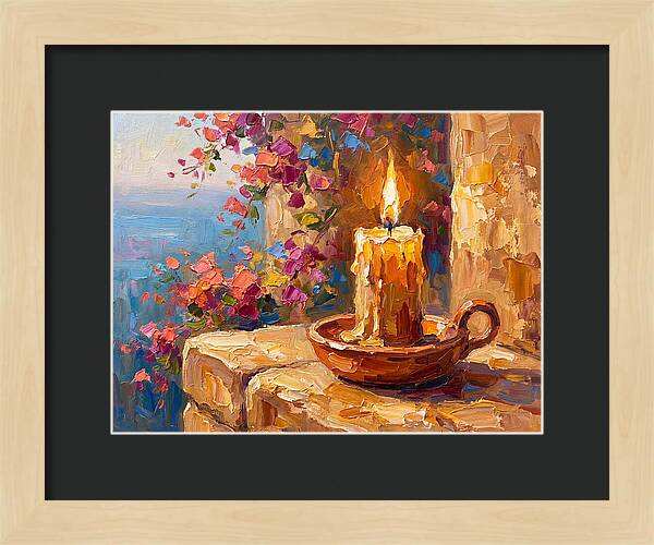 Burning Candle By The Sea