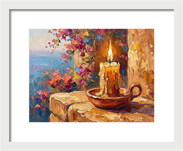 Burning Candle By The Sea