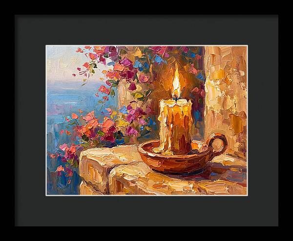 Burning Candle By The Sea