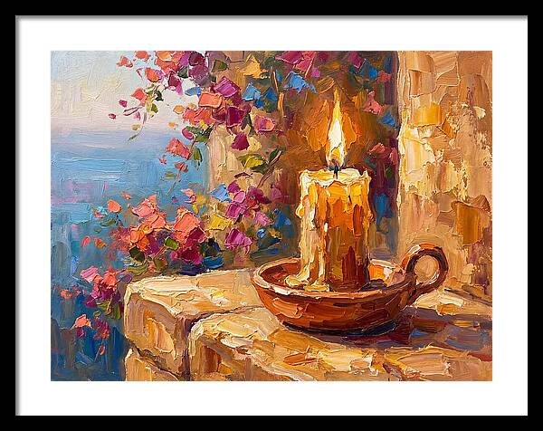 Burning Candle By The Sea