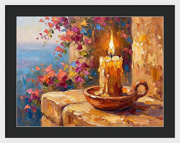 Burning Candle By The Sea