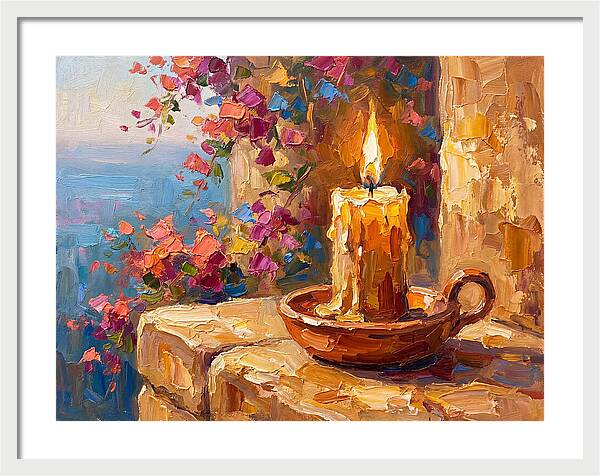 Burning Candle By The Sea