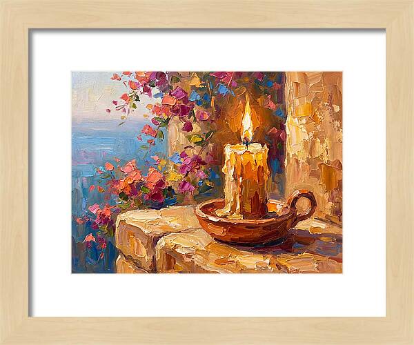 Burning Candle By The Sea