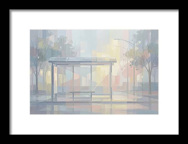 Bus Shelter On A Rainy Day