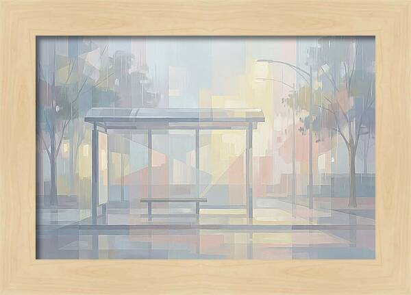 Bus Shelter On A Rainy Day