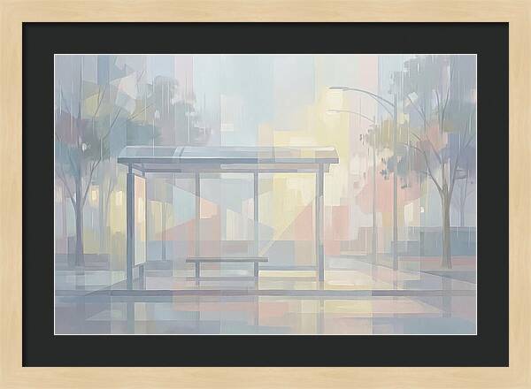 Bus Shelter On A Rainy Day