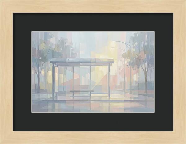 Bus Shelter On A Rainy Day