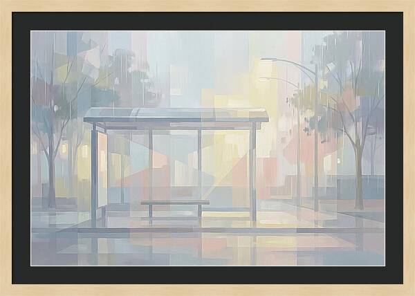 Bus Shelter On A Rainy Day