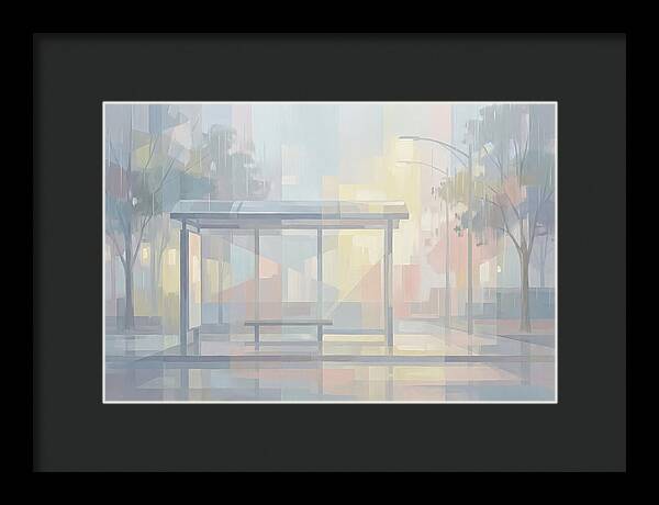 Bus Shelter On A Rainy Day