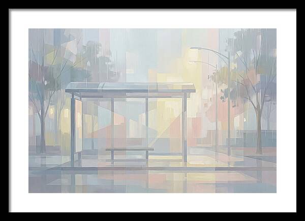 Bus Shelter On A Rainy Day