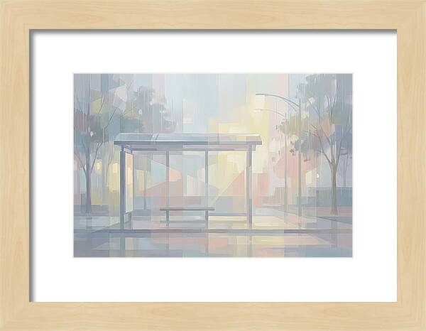 Bus Shelter On A Rainy Day