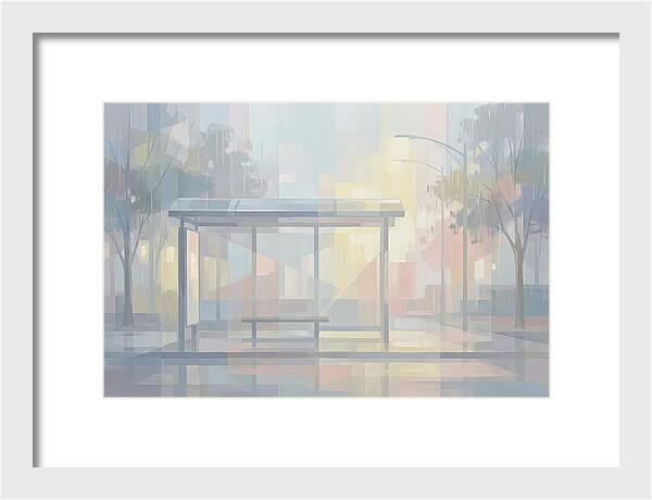Bus Shelter On A Rainy Day