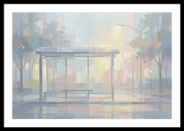 Bus Shelter On A Rainy Day
