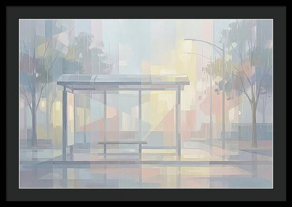 Bus Shelter On A Rainy Day