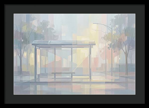 Bus Shelter On A Rainy Day