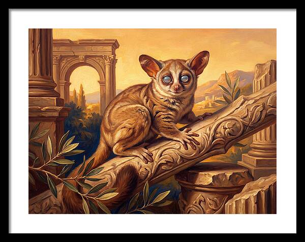 Bushbaby Among Ancient Ruins