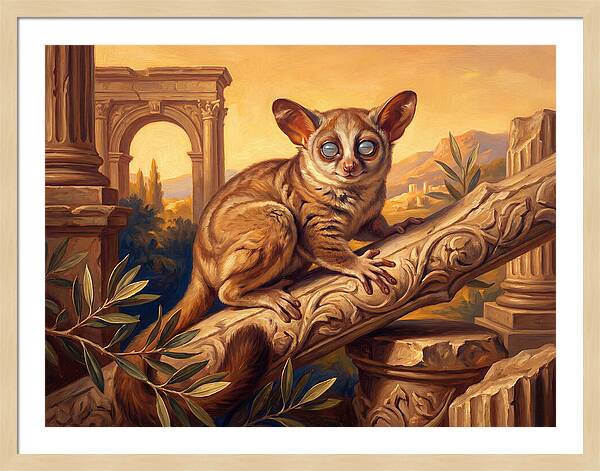 Bushbaby Among Ancient Ruins