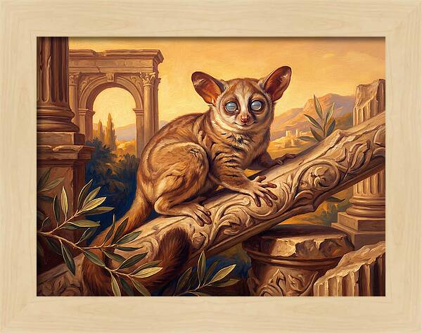 Bushbaby Among Ancient Ruins