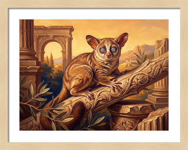 Bushbaby Among Ancient Ruins