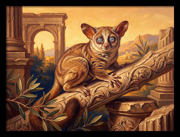 Bushbaby Among Ancient Ruins