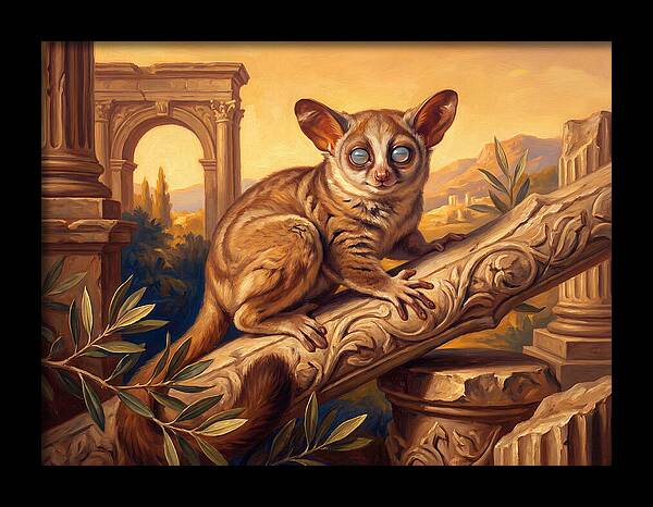 Bushbaby Among Ancient Ruins