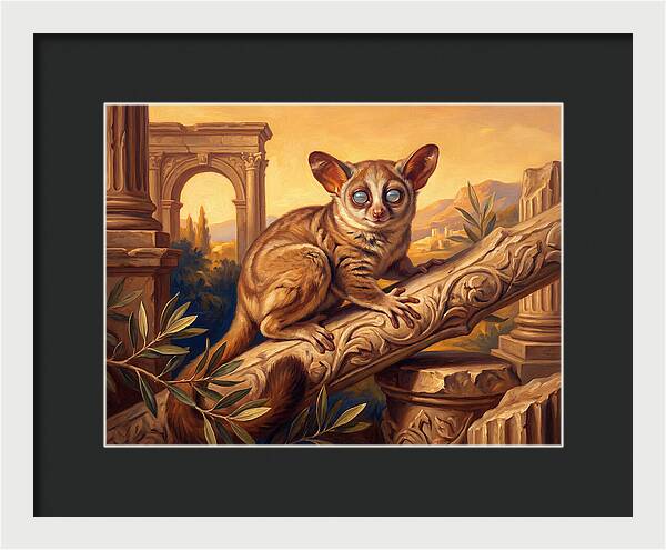 Bushbaby Among Ancient Ruins
