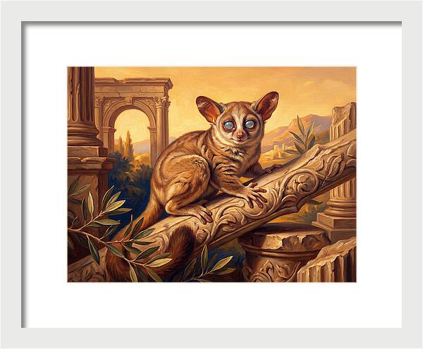 Bushbaby Among Ancient Ruins