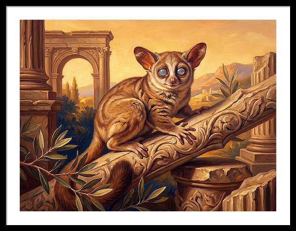 Bushbaby Among Ancient Ruins